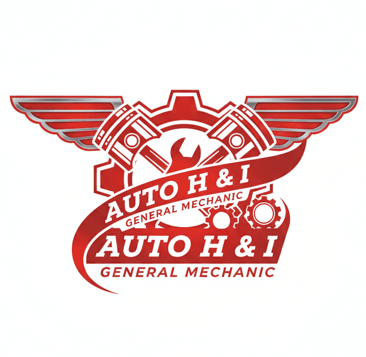 H & I Auto Mechanic Logo Background